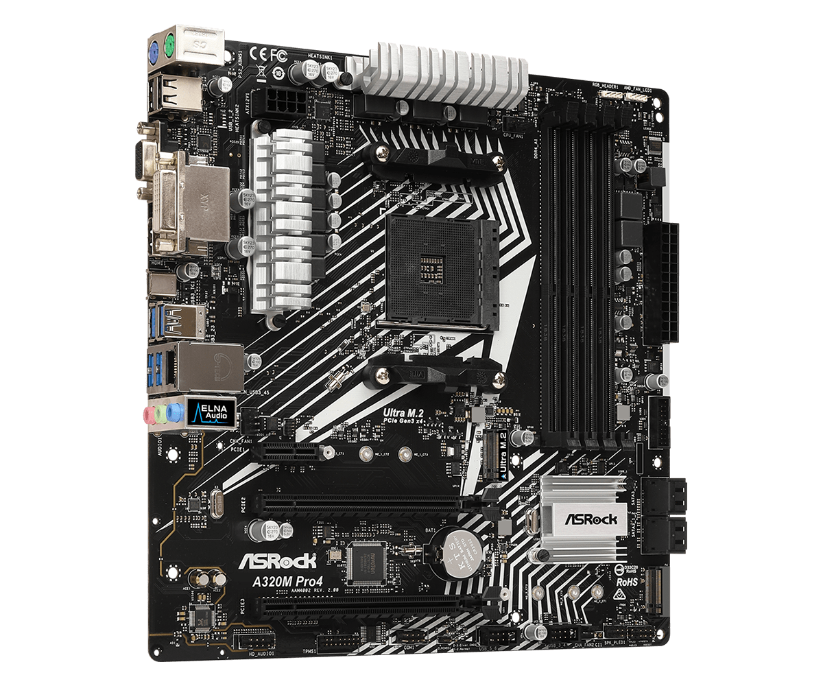 Asrock a320m pro4 f какие процессоры поддерживает